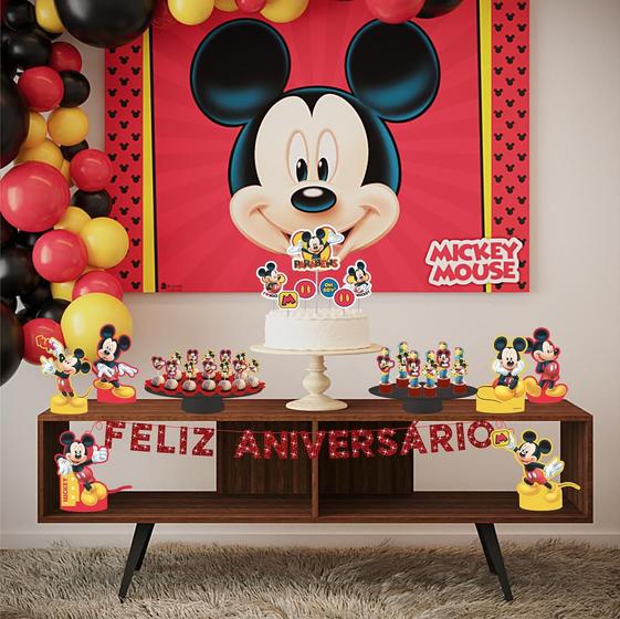 Imagem de Kit Festa Pronta Decoração Mickey - 39 unid