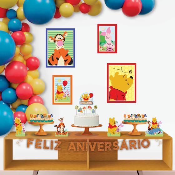 Imagem de Kit Festa Pronta Decoração Ursinho Pooh - 40 unid