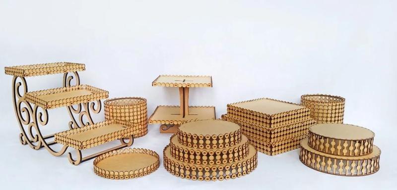 Kit Festa Provençal Arabesco Meia Pérola Mdf Cru Decoração Menor preço em Kit Festa Provençal Arabesco Meia Pérola Mdf Cru Decoração