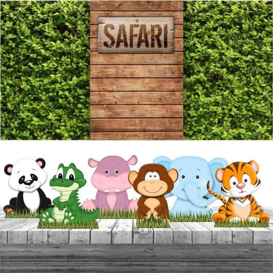 Imagem de Kit Festa Safari Animal 6 Display + Painel Aniversário