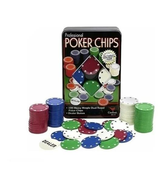 Imagem de Kit Fichas Jogos Poker  Tabuleiro Baralho Entrega Rápida