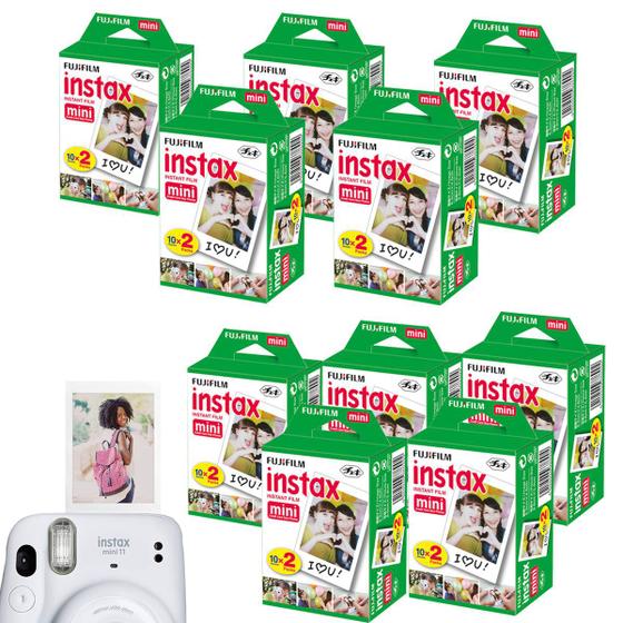 Imagem de Kit Filmes Fotográficos Fujifilm 200 Poses Para Câmeras Instax Mini 8, 9, 11 e Mini Link