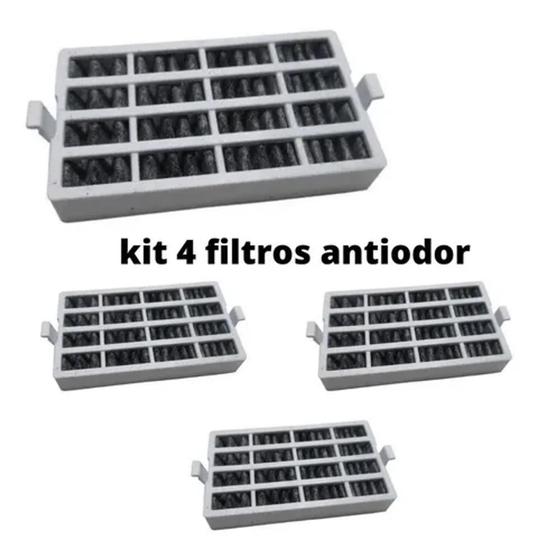 Imagem de KIT Filtro Antiodor Antibacteria Refrigerador Brastemp Consul Crm Bem Estar Branco