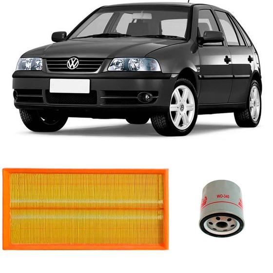 Imagem de Kit Filtro Ar Combustível Gol G3 1.0 16v 2001 a 2003 Gasolina 