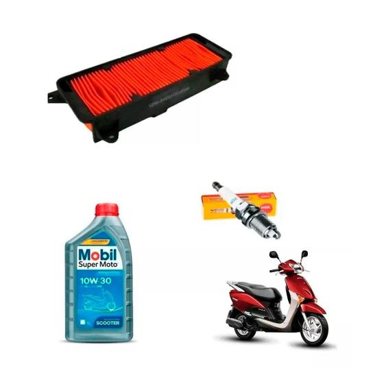 Imagem de kit FILTRO AR, E OLEO motor VELA IGNICAO  honda LEAD 110 