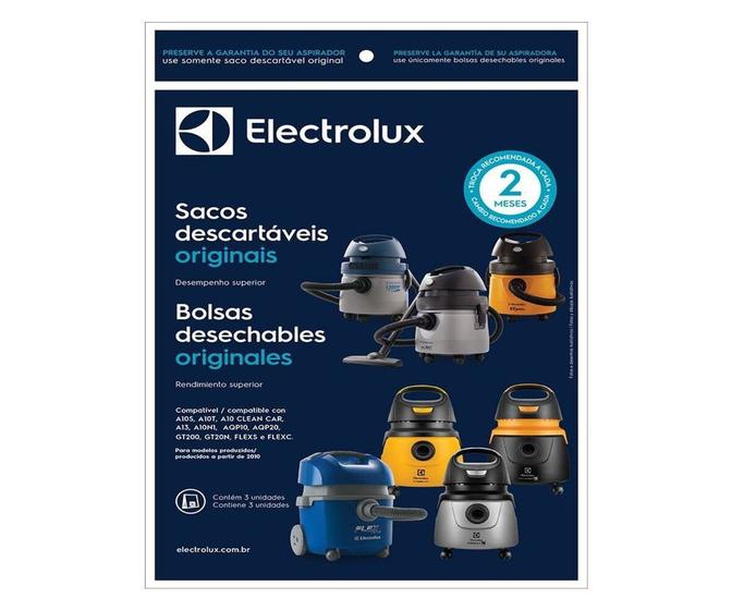 Kit Filtro Aspirador De Pó Descartável Electrolux - Com 3 Unidades Menor preço em Kit Filtro Aspirador De Pó Descartável Electrolux - Com 3 Unidades
