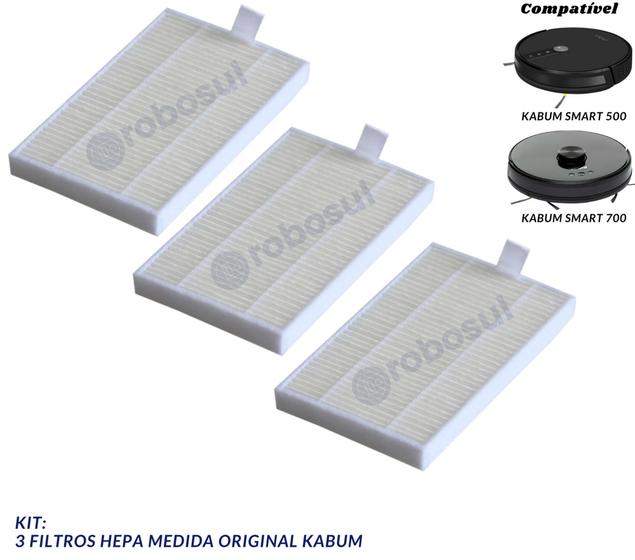 Imagem de Kit Filtros Hepa Para Robô Aspirador Kabum Smart 500 E 700