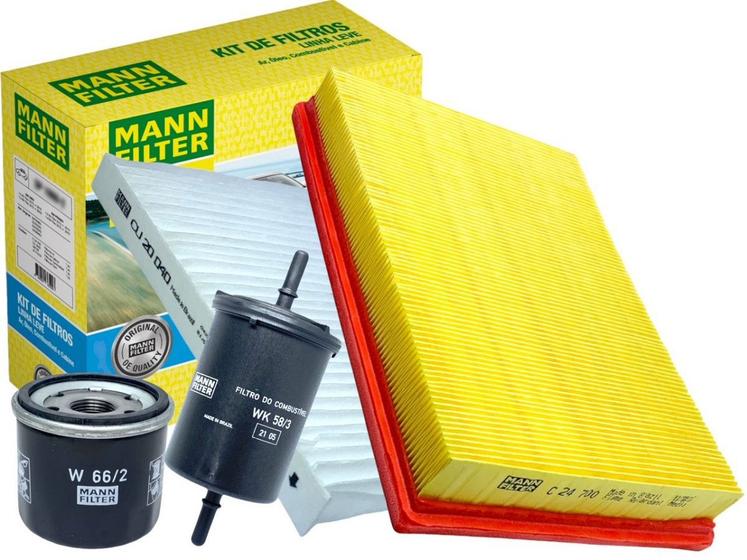 Kit Filtros Kwid 1.0 12v 2017 2018 2019 2020 2021 Ar Oleo Combustivel