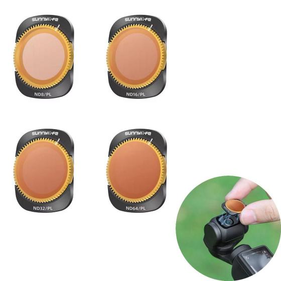 Imagem de Kit Filtros Nd/Pl 8/16/32/64 Para Câmeras Dji Osmo Pocket 3