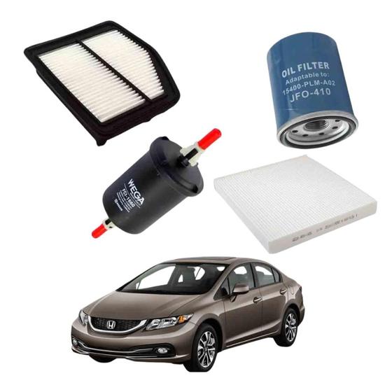 Imagem de Kit Filtros Óleo Hyundai Civic 2015 A 2019 WKL202 Wega