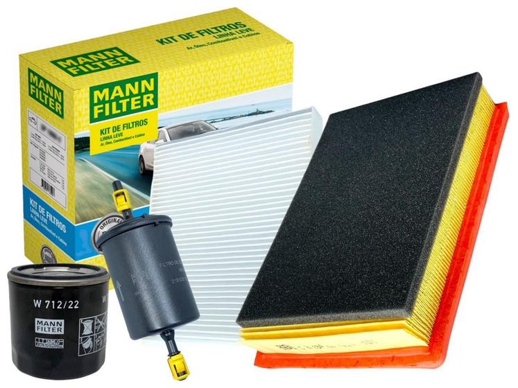 Imagem de Kit Filtros Onix Prisma 1.0 1.4 SPE/4 Óleo + Ar + Cabine + Combustivel MannFilter