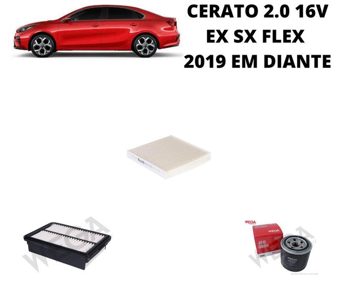 Imagem de Kit filtros revisão kia cerato 2.0 16v 2019 em diante