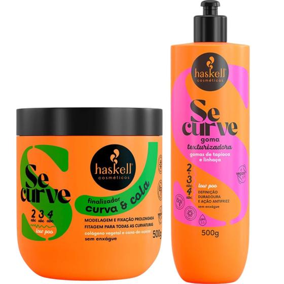 Imagem de Kit Finalização Se Curve Finalizador Curva e Cola + Goma Texturizadora 500ml Haskell