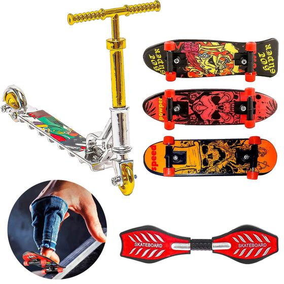 Imagem de Kit Fingerboard Patinete Hoverboard Skate Scooter Brinquedo - Dute Toys