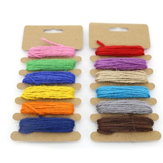 Imagem de Kit Fio de Juta Le com 6 Cores 18M Cores Diversas - Item Sortido