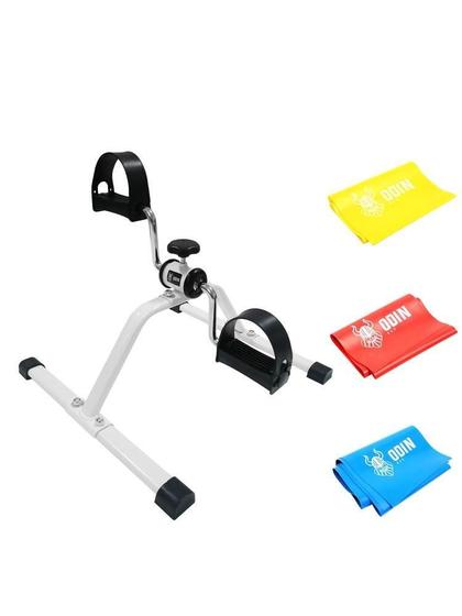 Imagem de Kit Fisioterapia Mini Bicicleta Faixa Elástica - Odin Fit