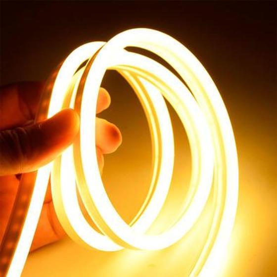 Imagem de KIT Fita 5 metros Led Neon Silicone Corte 2,5cm Flex 12v Alto Brilho Varias Cores + fonte 2A