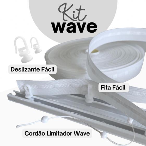 Imagem de Kit Fita Fácil + Cordão Wave + Deslizante Maxi 6m C/ Encaixe