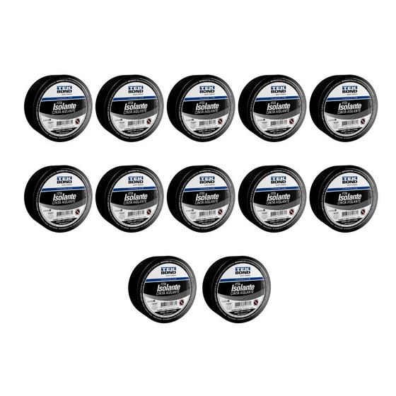 Kit Fita Isolante 19mm C/5m Tekbond C/12un Menor preço em Kit Fita Isolante 19mm C/5m Tekbond C/12un