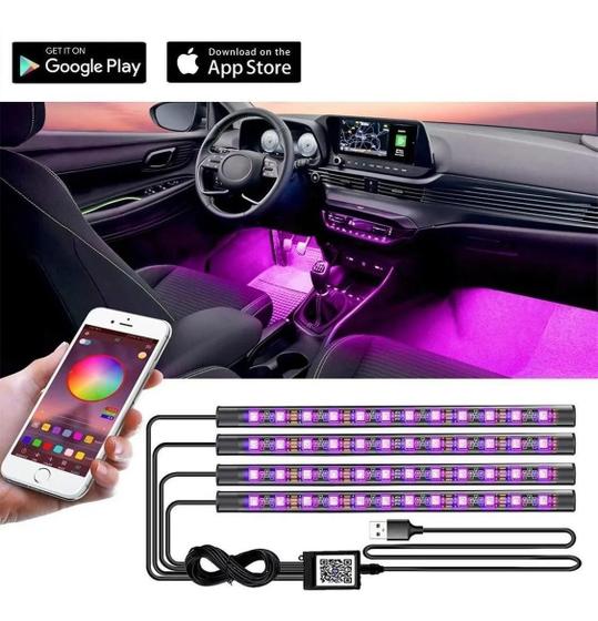 Imagem de Kit Fita Led Interna Atmosfera Rgb Shocklight 4X12 Leds 12V