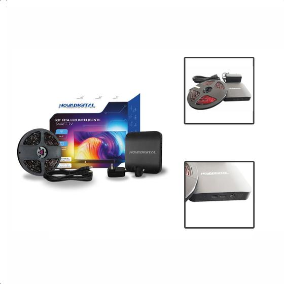 Imagem de Kit Fita Led Smart Sincroniza Luz Com Tv Compatível Alexa