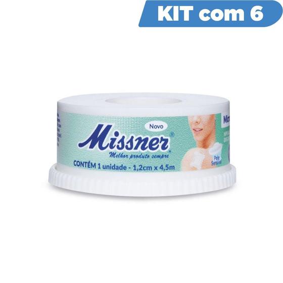 Imagem de Kit fita micropore 1,2x4,5 missner com 6 unidades