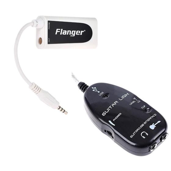 Imagem de Kit Flanger E Guitar Link Interface Áudio Celular E