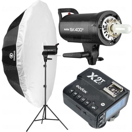 Kit Flash Estúdio Godox Sk400 Ii 110v Com Rádio Godox Para Canon Sl3