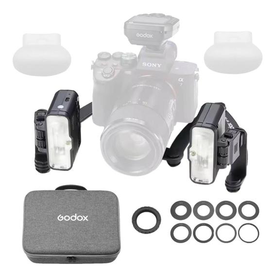 Imagem de Kit Flash Macro Duplo Godox MF12-DK3 para Fotografia Dental