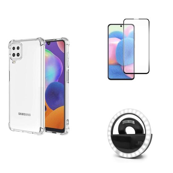 Imagem de Kit Flash Selfie Samsung Galaxy M32 + Capa + Película Vidro
