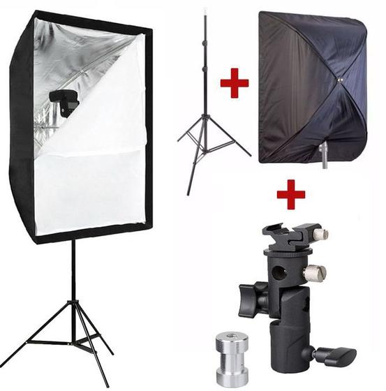 Imagem de Kit Flash Speedlight - Tripé Softbox 60x90 e Suporte LS24