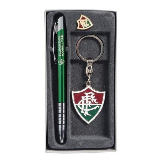 Imagem de Kit Fluminense - Caneta, Chaveiro e Boton em Metal