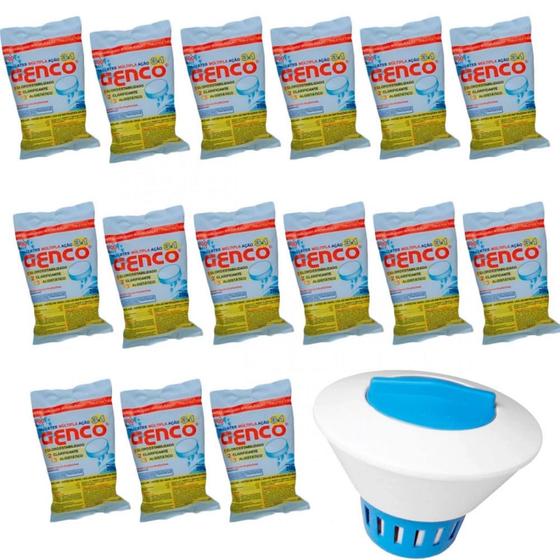 Imagem de Kit Flutuador para Piscina + 15 Pastilhas de Cloro 200g