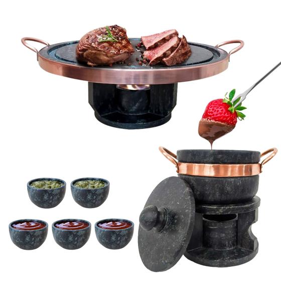 Imagem de Kit Fondue 27cm  Fondue 500ml  5 Tigelas 