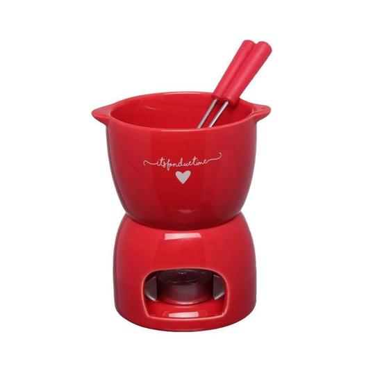 Imagem de kit Fondue L'amour Em Cerâmica Vermelha 300ml 5pçs hauskraft