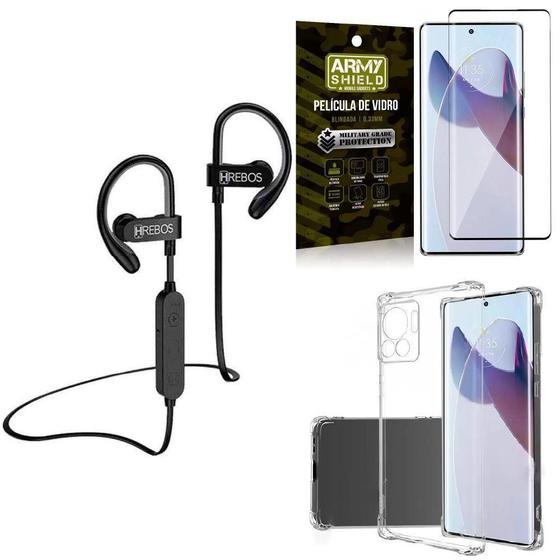 Imagem de Kit Fone Bluetooth Hs188 Edge 30 Fusion + Capa E Película 3D