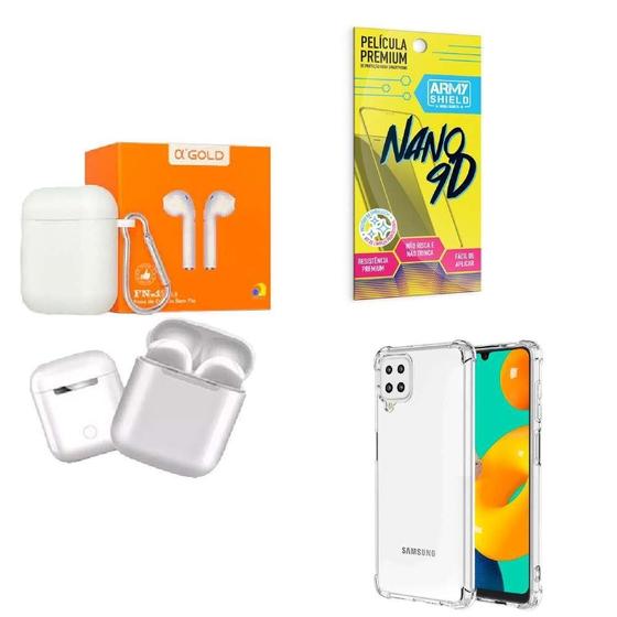 Imagem de Kit Fone Sem Fio + Capinha Samsung M32 + Película 9D