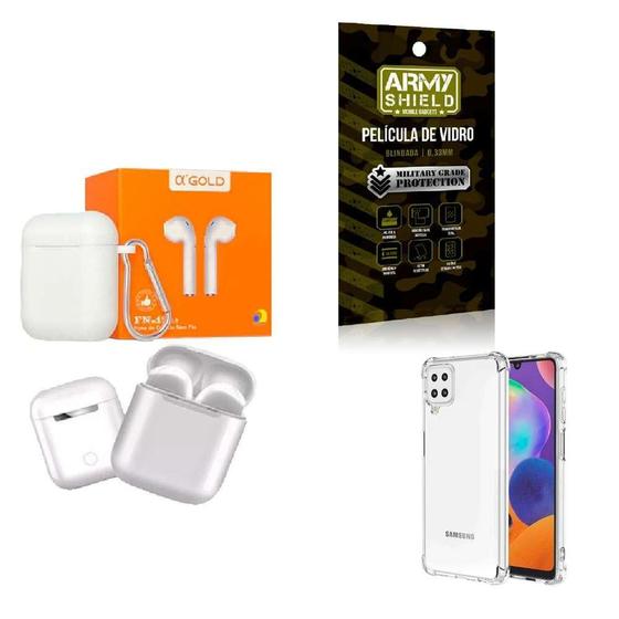 Imagem de Kit Fone Sem Fio + Capinha Samsung M62 + Película 3D