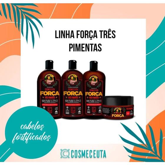 Imagem de Kit Força (Shampoo+Cond+Leave-in+Másc) COSMECEUTA