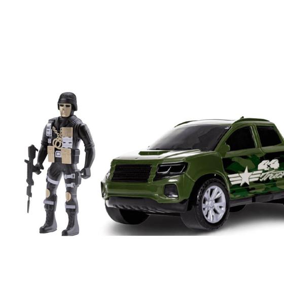 Imagem de Kit Force WarFare Com Pickup e Moto - Samba Toys