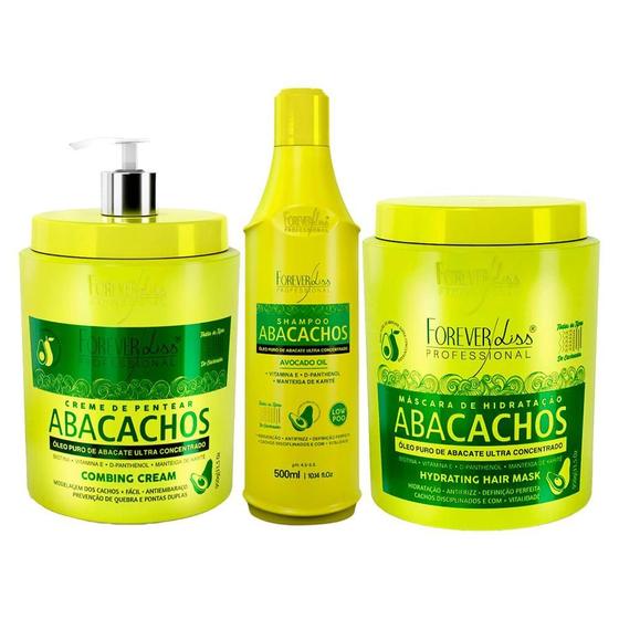 Imagem de Kit Forever Liss Abacachos Shampoo + Máscara + Leave-In 950G