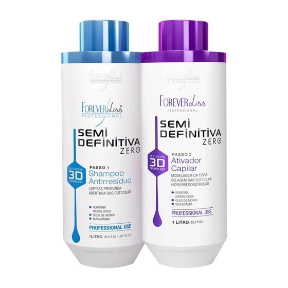 Imagem de Kit Forever Liss Professional Semi Definitiva 3D Salon