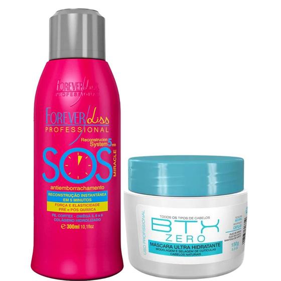 Imagem de Kit Forever Liss Sos + Btx Zero Hidratação Profunda 150g