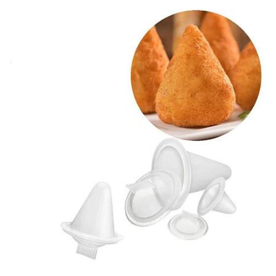 Imagem de Kit Forma Molde para Coxinha Kit formas para Fazer Coxinha forminha modeladora manual p/ Salgados