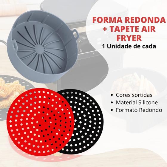 Imagem de Kit Forma Silicone Airfryer Micro-Ondas Reutilizável Waffle - Escolha Seu Kit