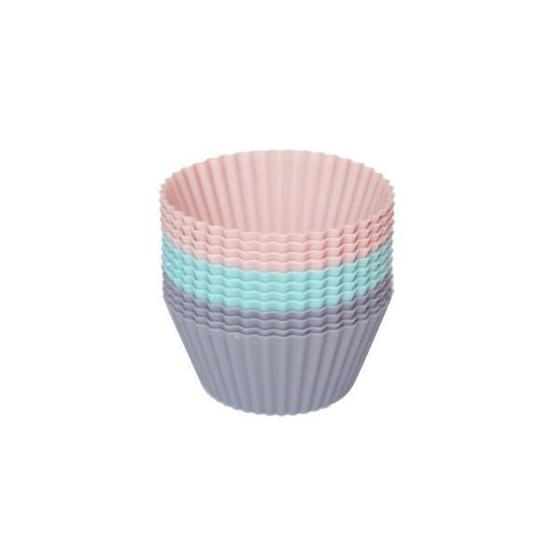 Imagem de Kit Formas De Silicone Para Cupcake Com 12 Forminhas