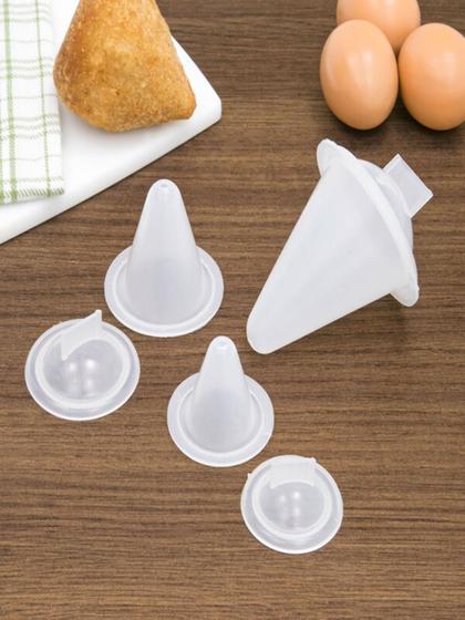 Imagem de Kit Formas Para Fazer Coxinha Modeladora 3 Tamanhos Manual