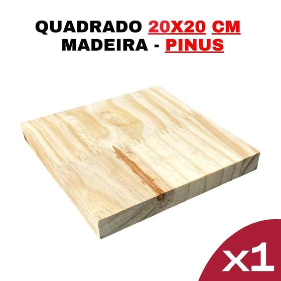 Imagem de Kit Formas Quadradas de Madeira 20x20cm