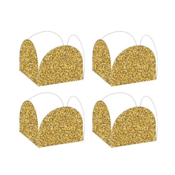 Imagem de Kit forminha 4 pétalas glitter dourado c/200 un - nc toys