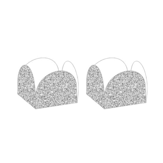Imagem de Kit forminha 4 pétalas glitter prata c/100 un - nc toys